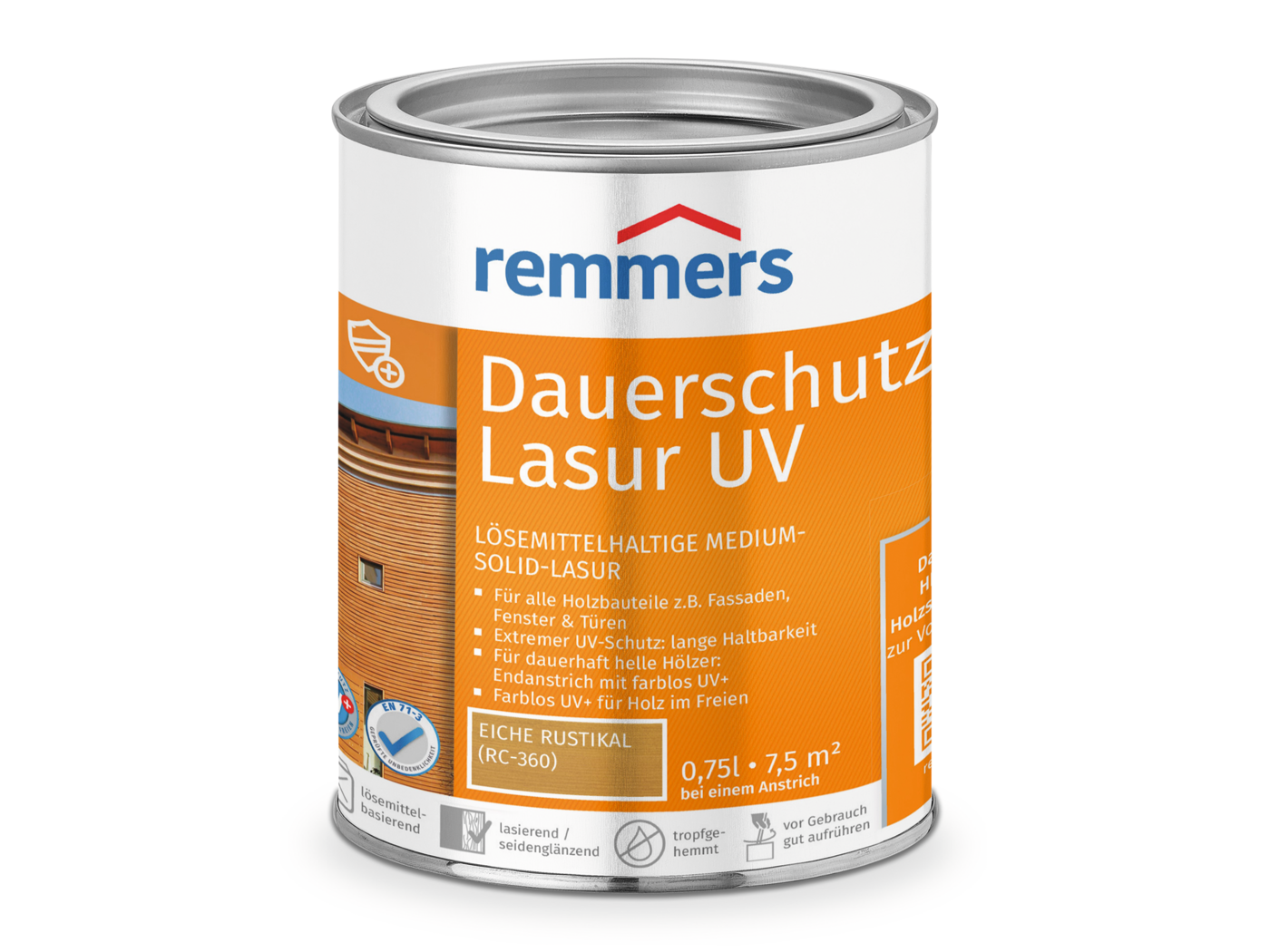 0000223801 Dauerschutz-Lasur UV eiche rustikal (RC-360) 0,75l