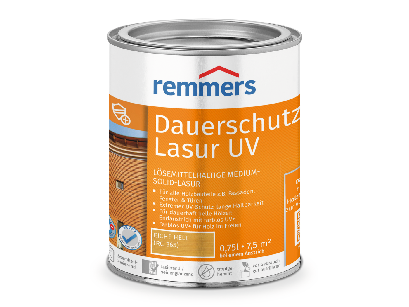0000223901 Dauerschutz-Lasur UV eiche hell (RC-365) 0,75l