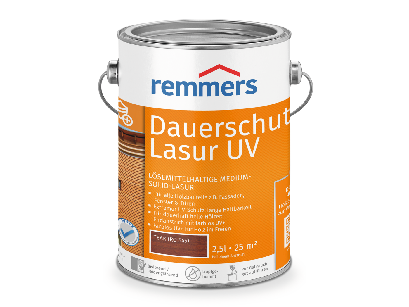 0000224403 Dauerschutz-Lasur UV teak (RC-545) 2,5l