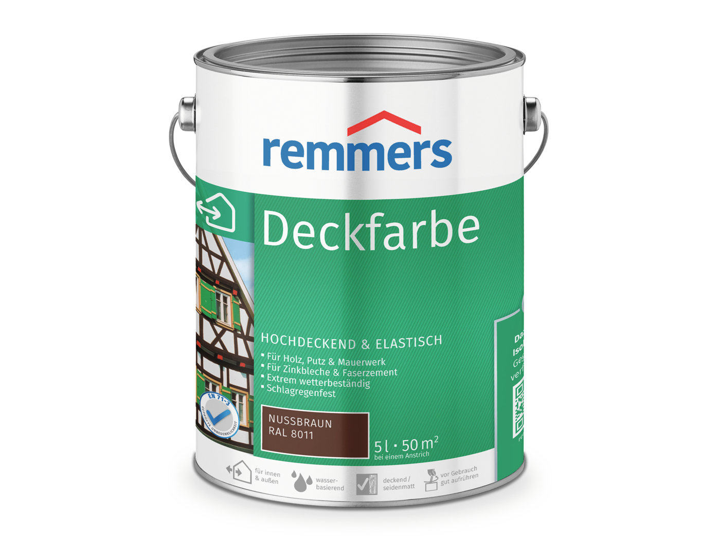 0000360705 Deckfarbe nussbraun (RAL 8011) 5l