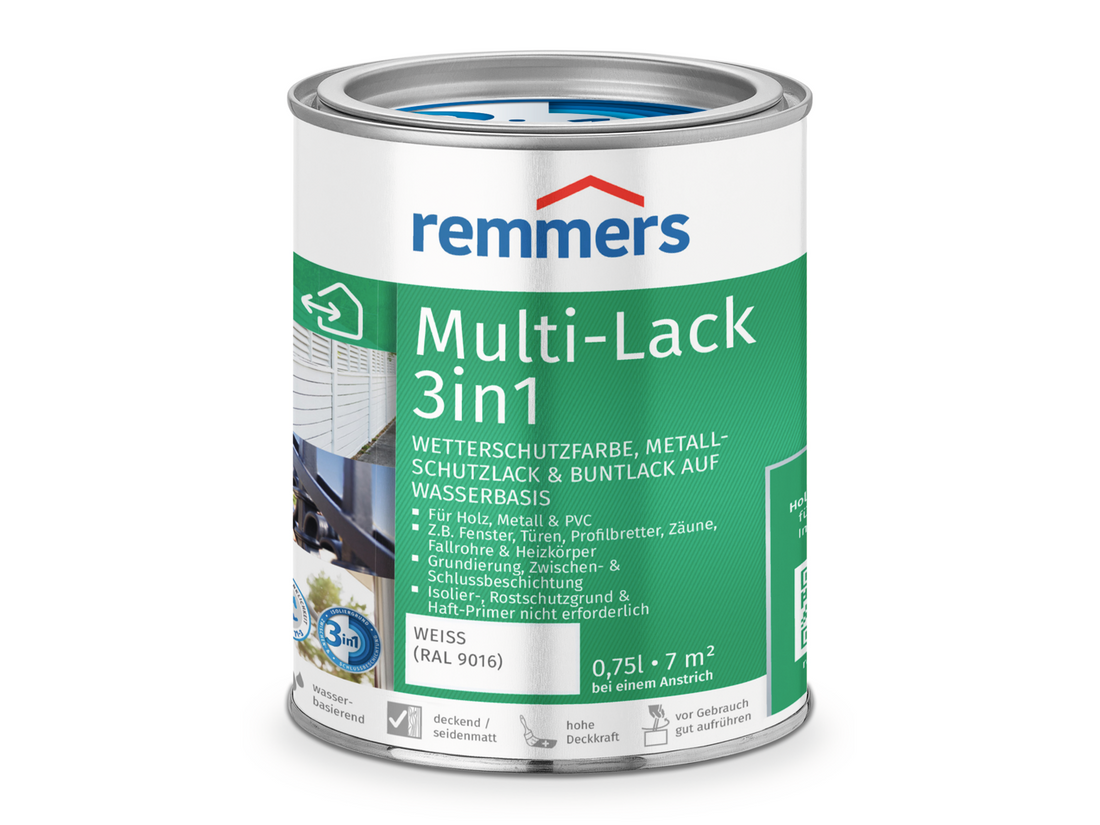 0000774401 Multi-Lack 3in1 weiß (RAL 9016) 0,75l