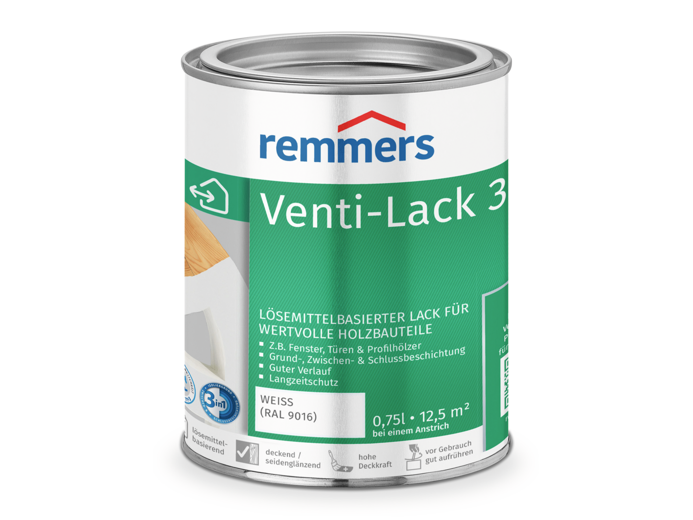 0000270501 Venti-Lack 3in1 weiß (RAL 9016) 0,75l