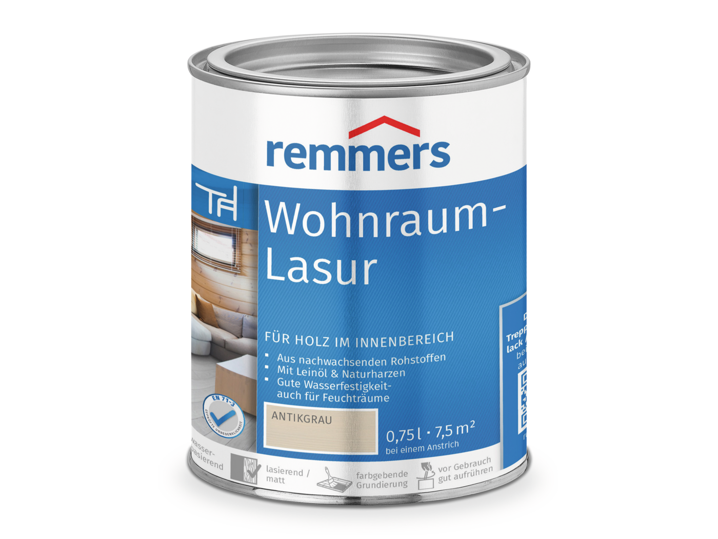 0000230201 Wohnraum-Lasur antikgrau 0,75l