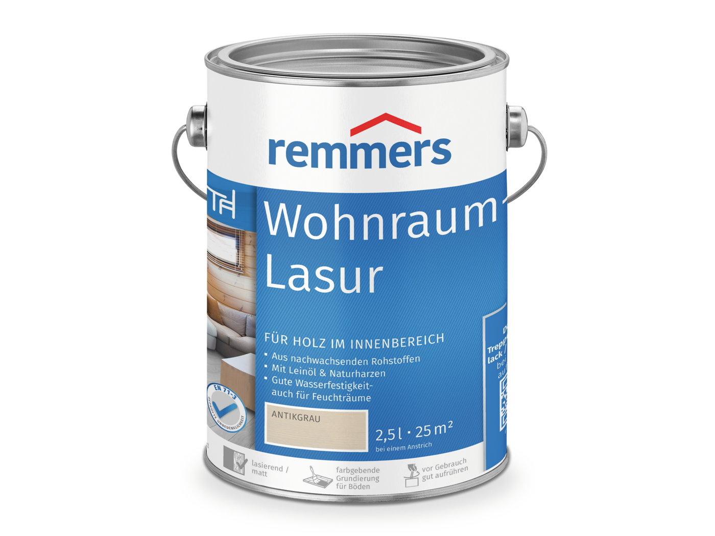 0000230203 Wohnraum-Lasur antikgrau 2,5l