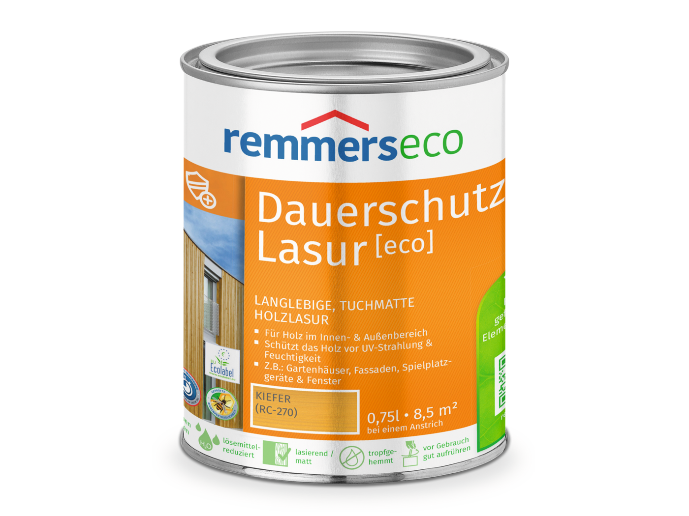 0000767101 Dauerschutz-Lasur [eco] kiefer (RC-270) 0,75l