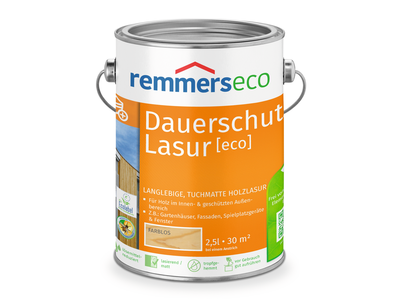 0000767003 Dauerschutz-Lasur [eco] farblos 2,5l