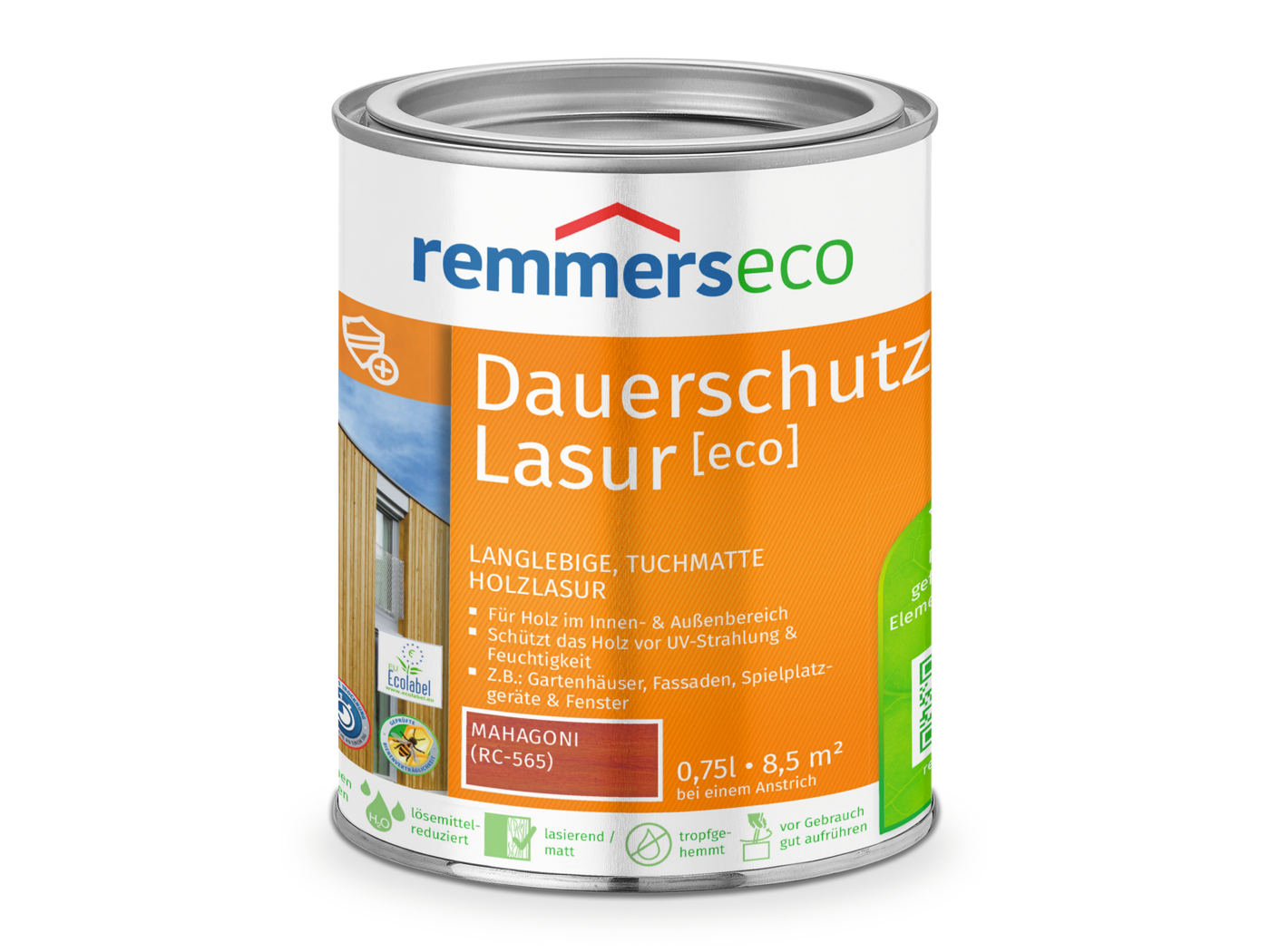 0000767801 Dauerschutz-Lasur [eco] mahagoni (RC-565) 0,75l