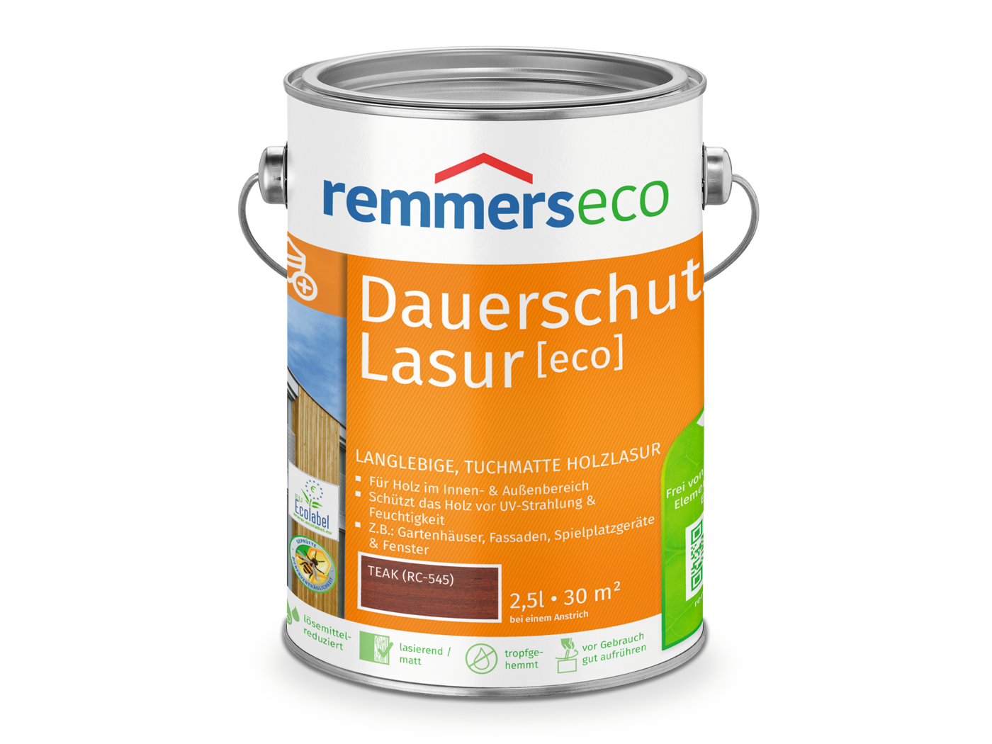 0000767703 Dauerschutz-Lasur [eco] teak (RC-545) 2,5l