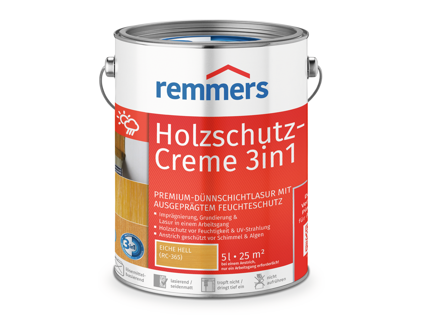 0000271505 Holzschutz-Creme 3in1 eiche hell (RC-365) 5l