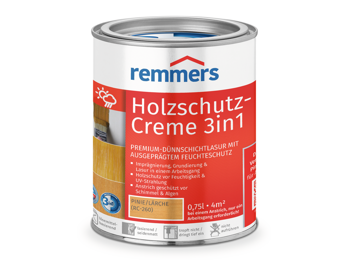 0000271701 Holzschutz-Creme 3in1 pinie/lärche (RC-260) 0,75l