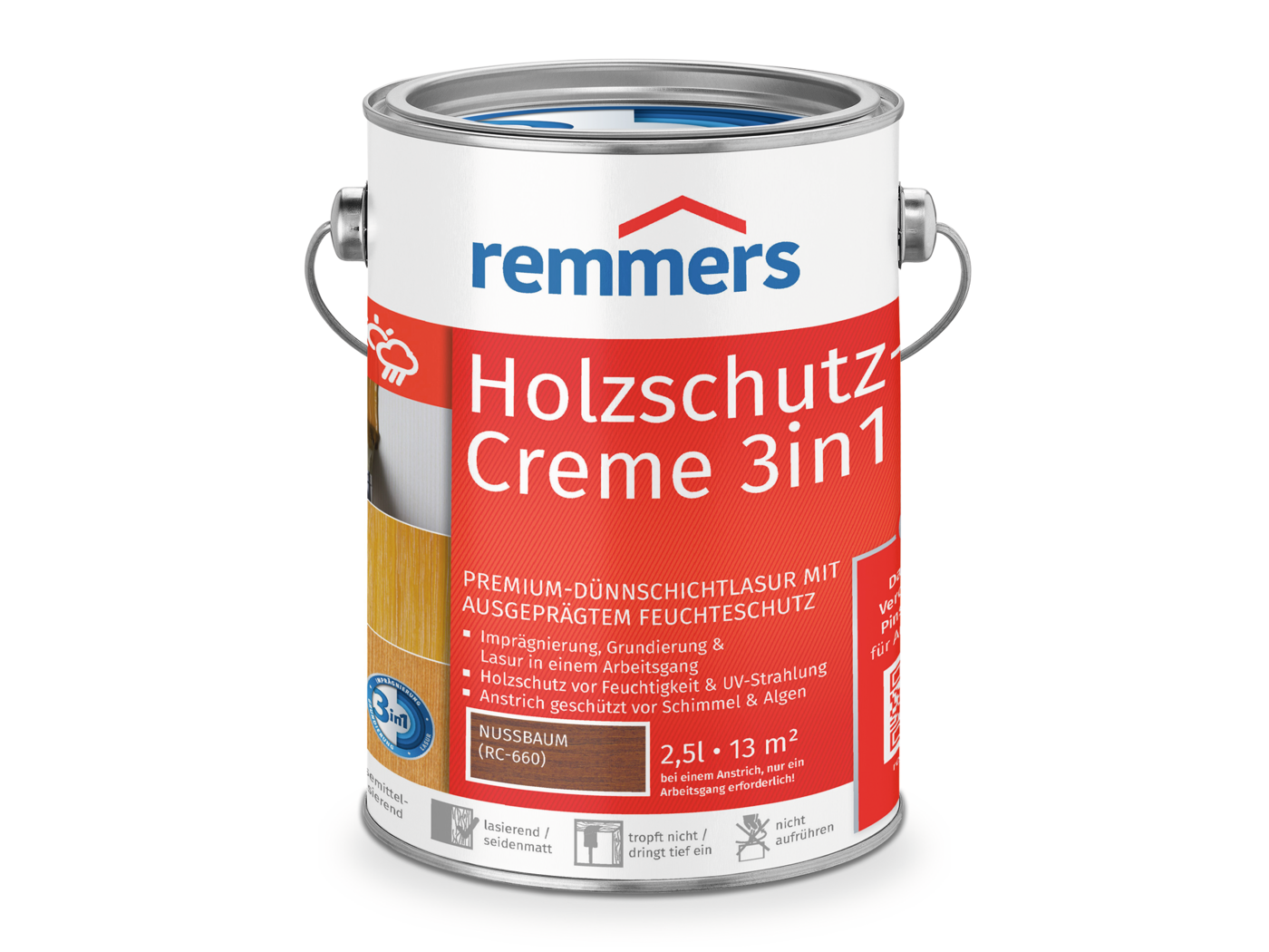 0000271803 Holzschutz-Creme 3in1 nussbaum (RC-660) 2,5l