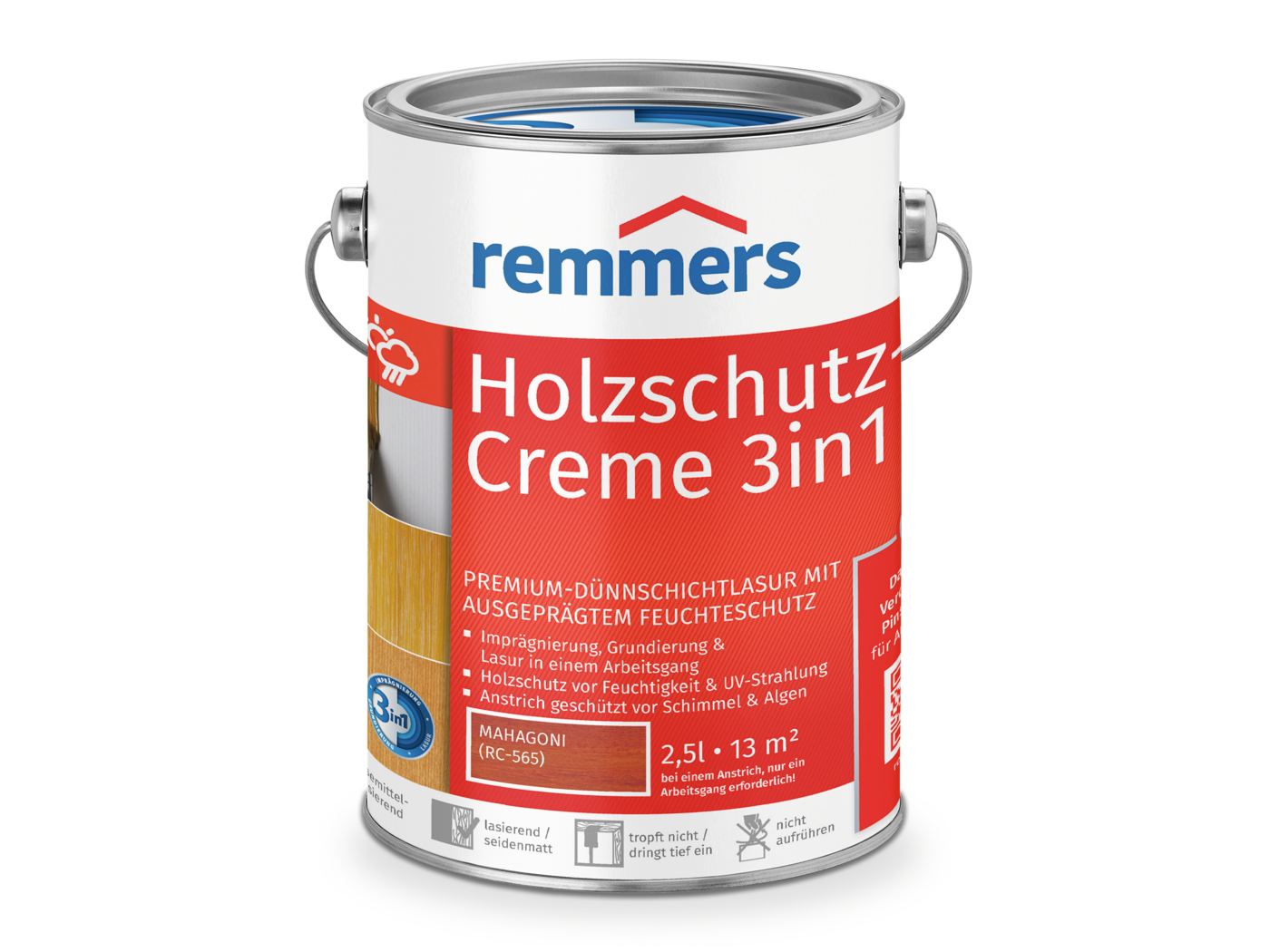 0000272003 Holzschutz-Creme 3in1 mahagoni (RC-565) 2,5l