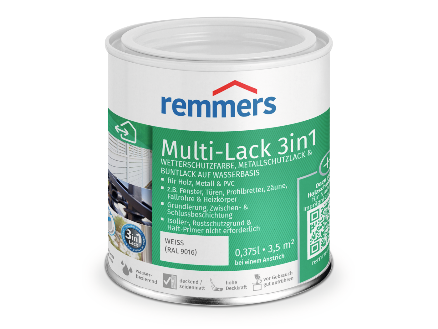 0000774483 Multi-Lack 3in1 weiß (RAL 9016) 0,375l