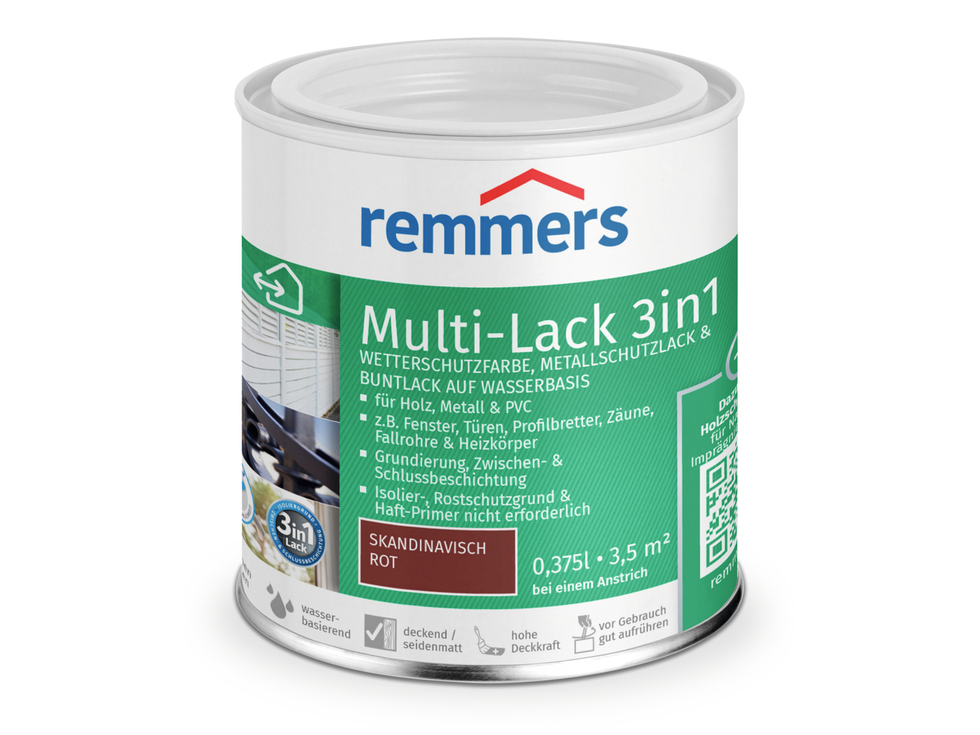 0000775083 Multi-Lack 3in1 skandinavisch rot 0,375l