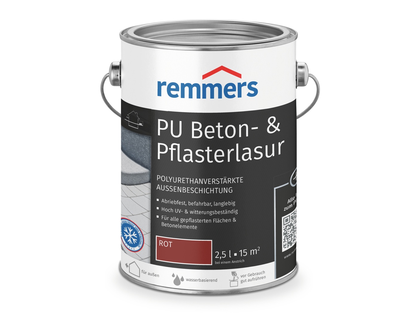 0000777903 PU Beton- & Pflasterlasur rot 2,5l