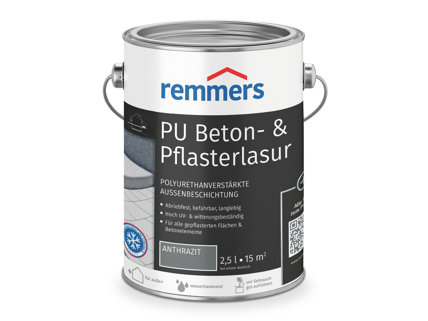 0000777803 PU Beton- & Pflasterlasur anthrazit 2,5l