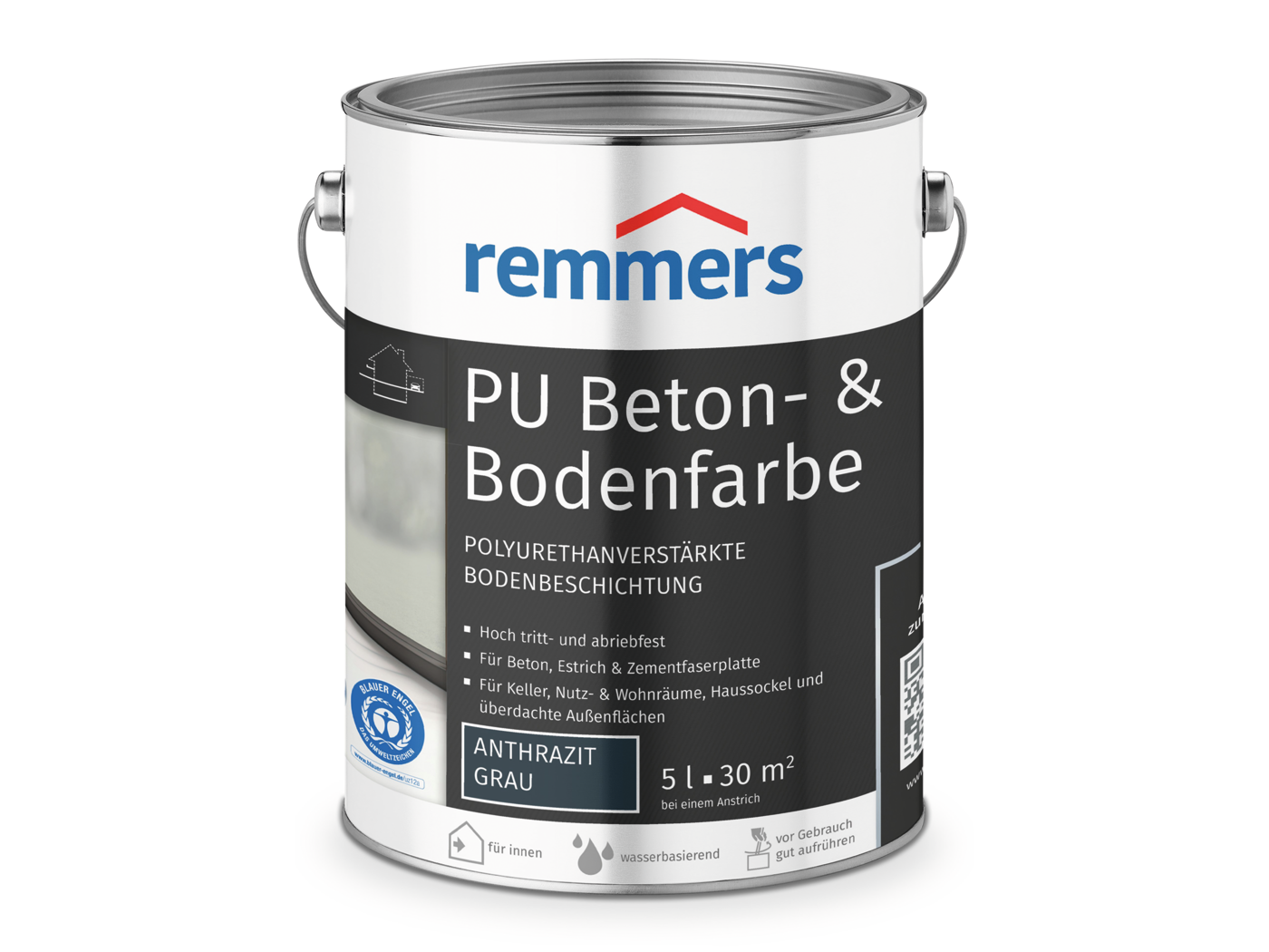 0000776705 PU Beton- & Bodenfarbe anthrazit (ca. RAL7016) 5l