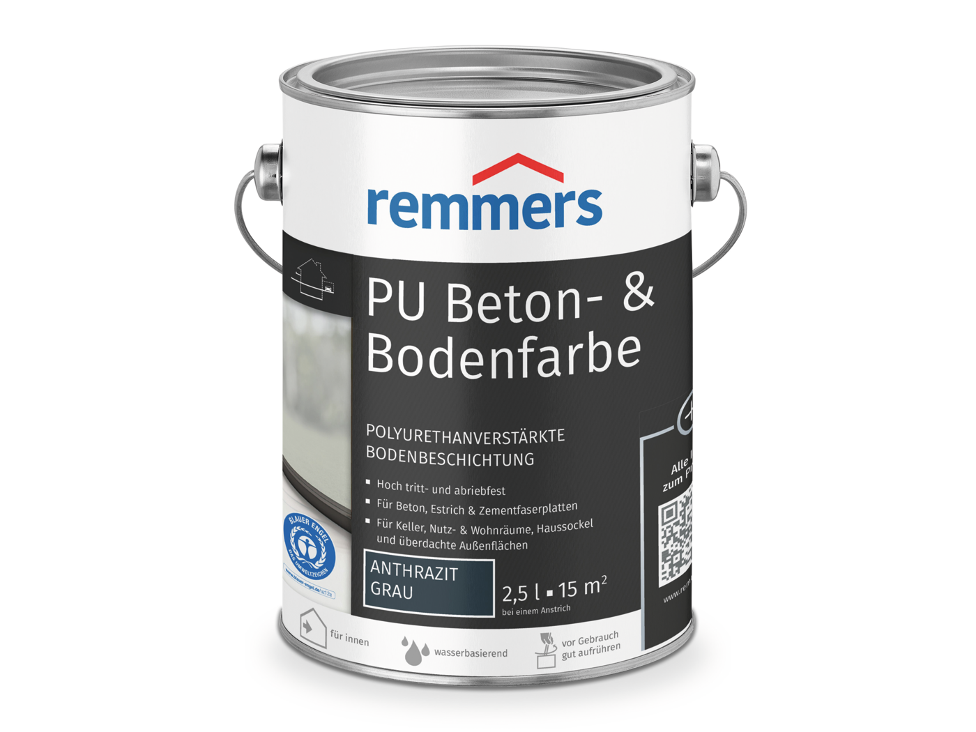 0000776703 PU Beton- & Bodenfarbe anthrazit (ca. RAL7016) 2,5l
