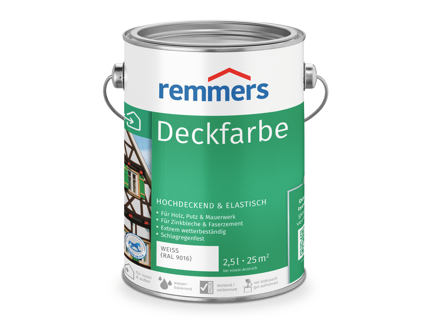 0000360003 Deckfarbe weiß (RAL 9016) 2,5l