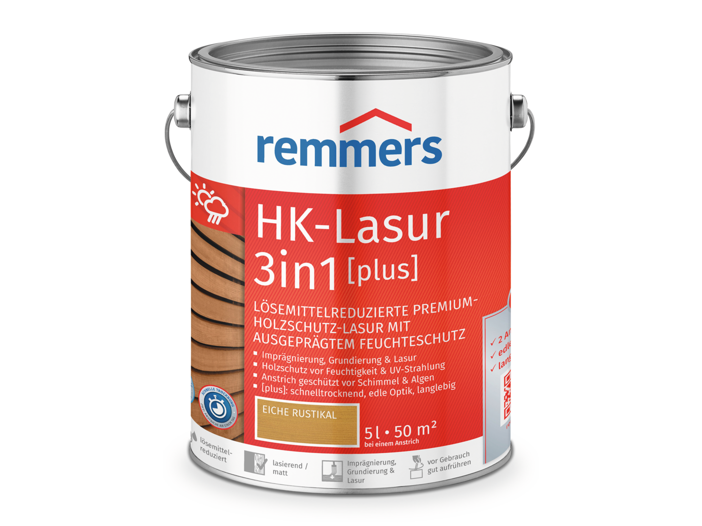 0000544405 HK-Lasur 3in1 [plus] eiche rustikal (RC-360) 5l