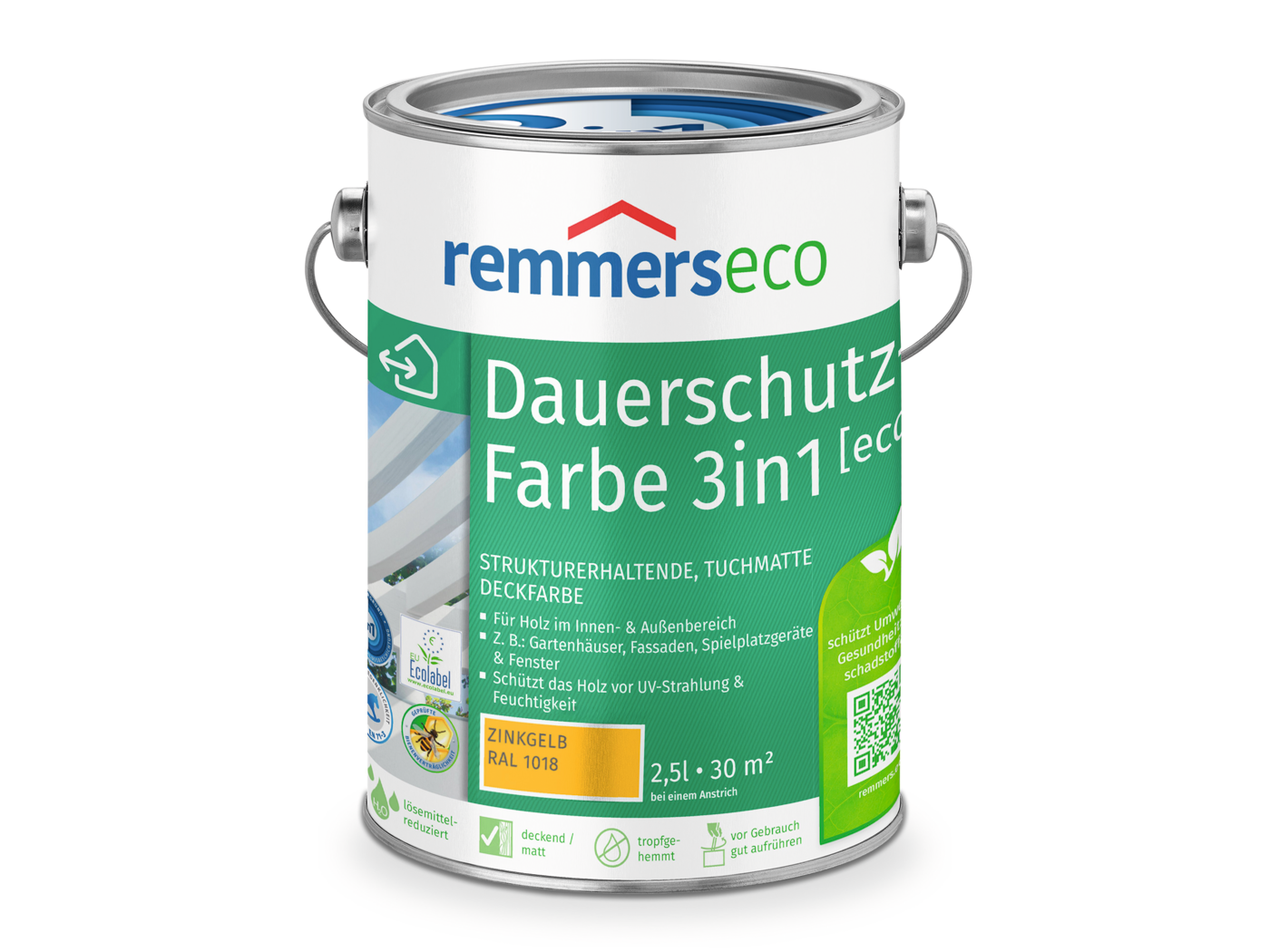 0000766503 Dauerschutz-Farbe 3in1 [eco] zinkgelb (RAL1018) 2,5l