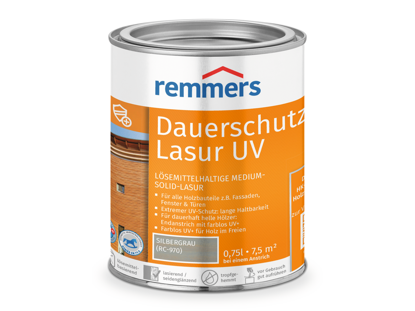 0000223401 Dauerschutz-Lasur UV silbergrau (RC-970) 0,75l