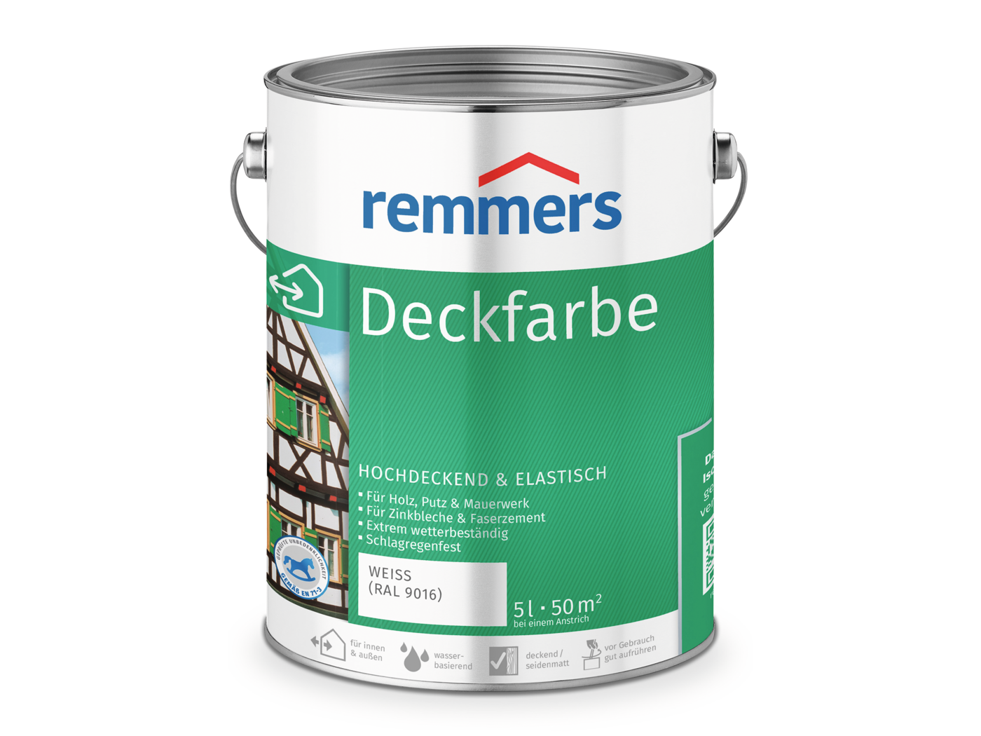 0000360005 Deckfarbe weiß (RAL 9016) 5l