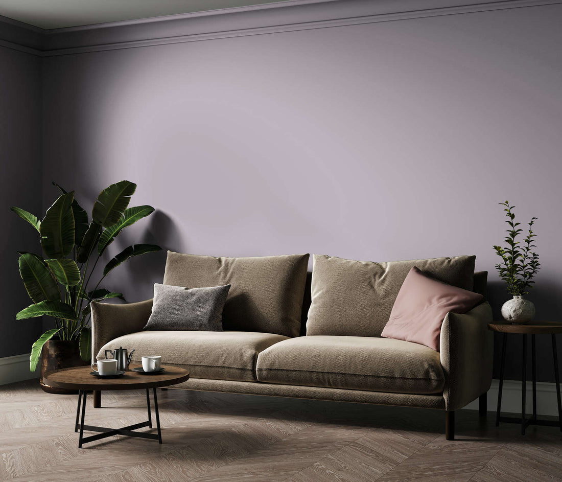 PURO Premium Wandfarbe - Deutsche Qualität für Innenräume (Zartes Mauve c2000)