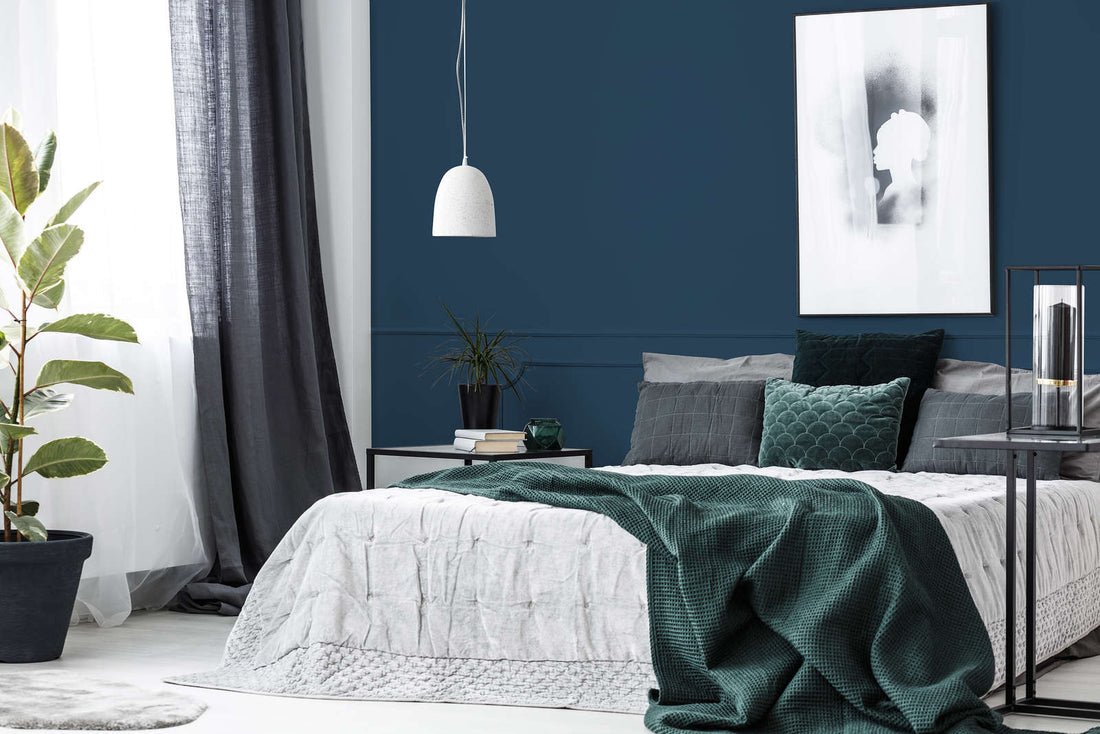 PURO Premium Wandfarbe - Deutsche Qualität für Innenräume (Ozeanblau c3008)