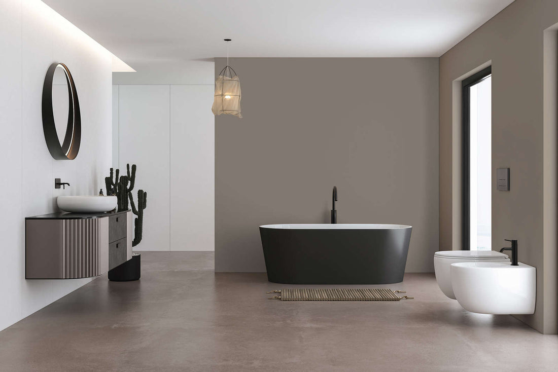 PURO Premium Wandfarbe - Deutsche Qualität für Innenräume (Ruhiges Taupe c7001)