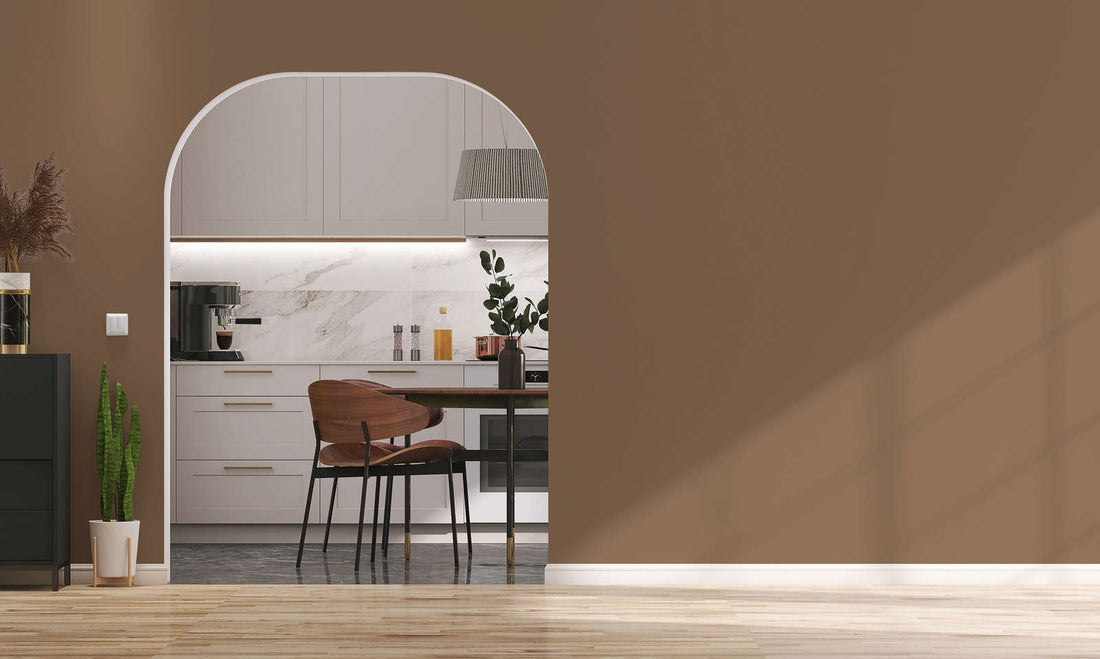 PURO Premium Wandfarbe - Deutsche Qualität für Innenräume (Beruhigendes Braun c7019)