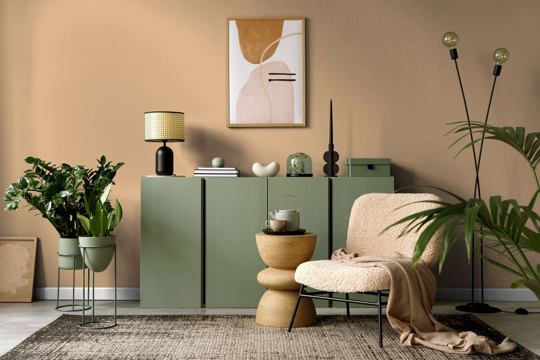 PURO Premium Wandfarbe - Deutsche Qualität für Innenräume (Sandbeige c7026)